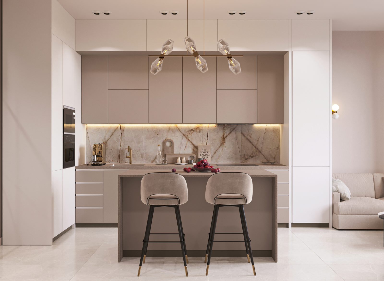 Кухня в проекте квартиры 100 м2