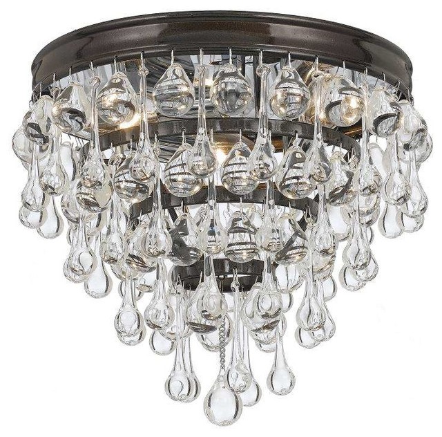 Crystorama Lighting 135 Ch Calypso Transitional Modern Flush Mount Crystorama Lighting 135 Vz Calypso Transitional Modern Flush Mount Ceiling Light