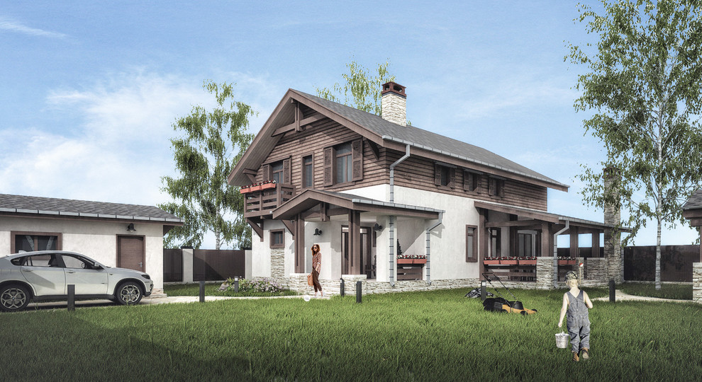 Индивидуальный жилой дом с баней и гаражом в деревне Труфаново