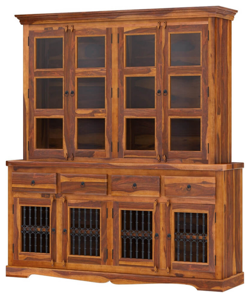 Philadelphia Classic Transitional Rustic Solid Wood Dining Room Hutch