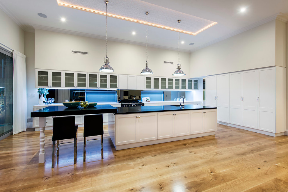 This is an example of a large contemporary kitchen in Perth.