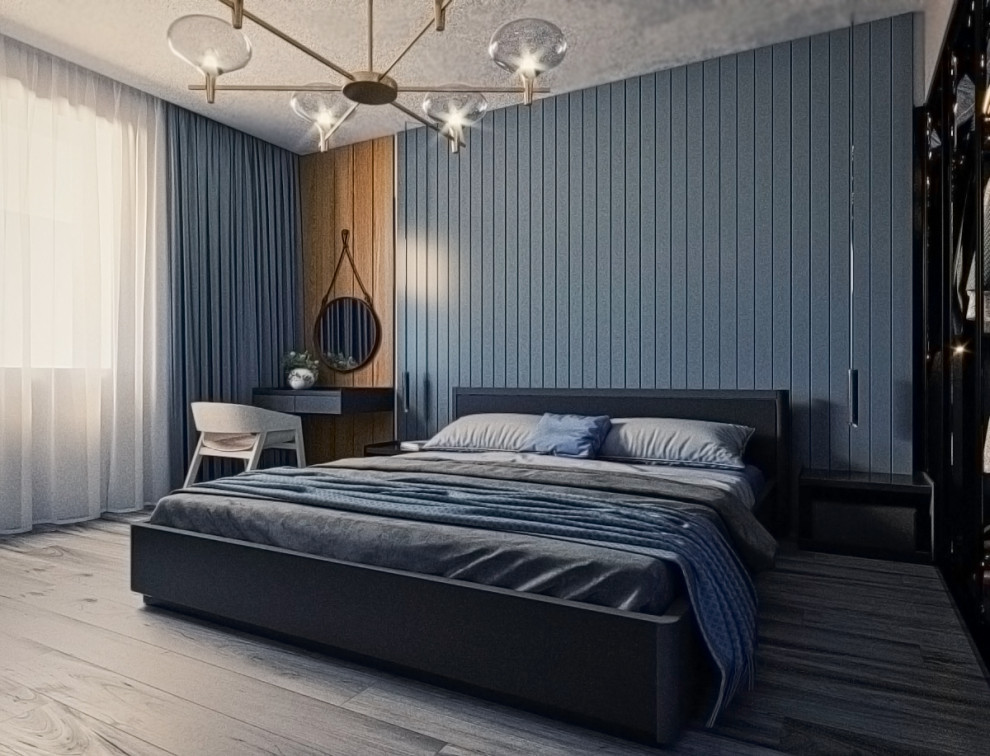 Спальня выполненная в современном стиле