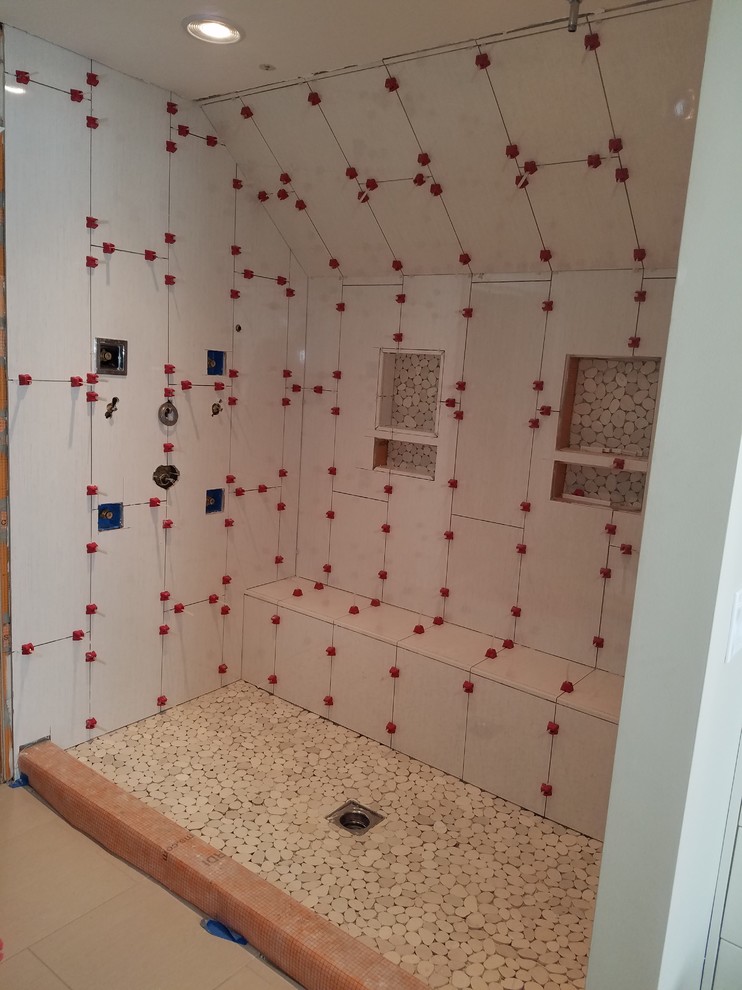 Pre-grouted shower