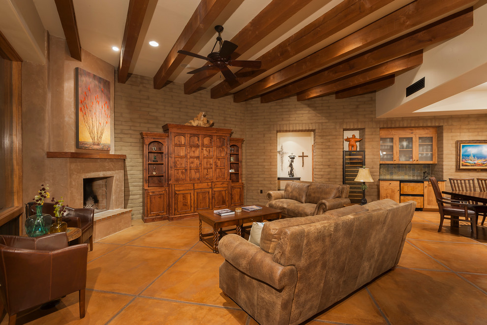 Inspiration for a country living room in Phoenix.