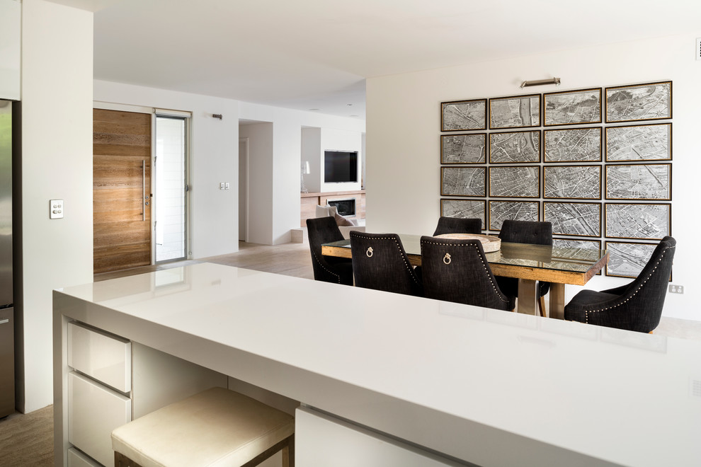 This is an example of a contemporary dining room in Perth.