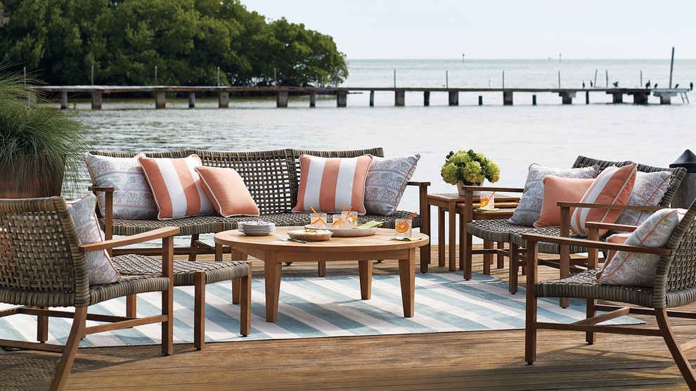 This is an example of a beach style patio in Other.