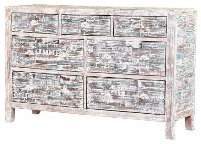 Rehoboth Distressed Finish Solid Wood 7 Drawer Horizontal Dresser Farmhouse Dressers By Sierra Living Concepts Rehoboth Distressed Finish Solid Wood 7 Drawer Horizontal Dresser Farmhouse Dressers By Sierra Living Concepts