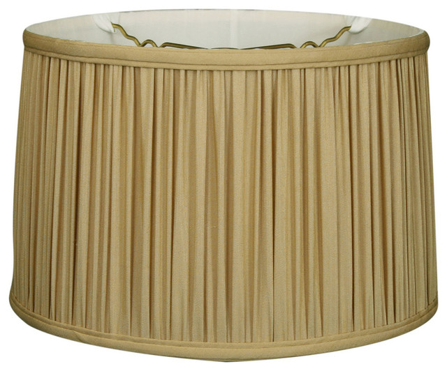 Shallow Drum Gather Pleat Softback Lamp Shade Traditional Lamp