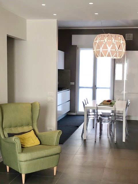Immagine di un soggiorno design