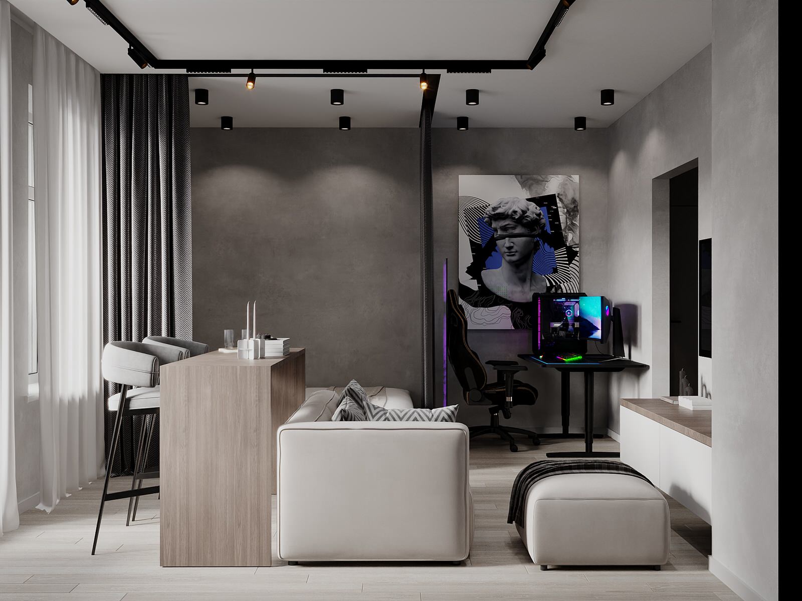 Дизайн-проект однокомнатной квартиры