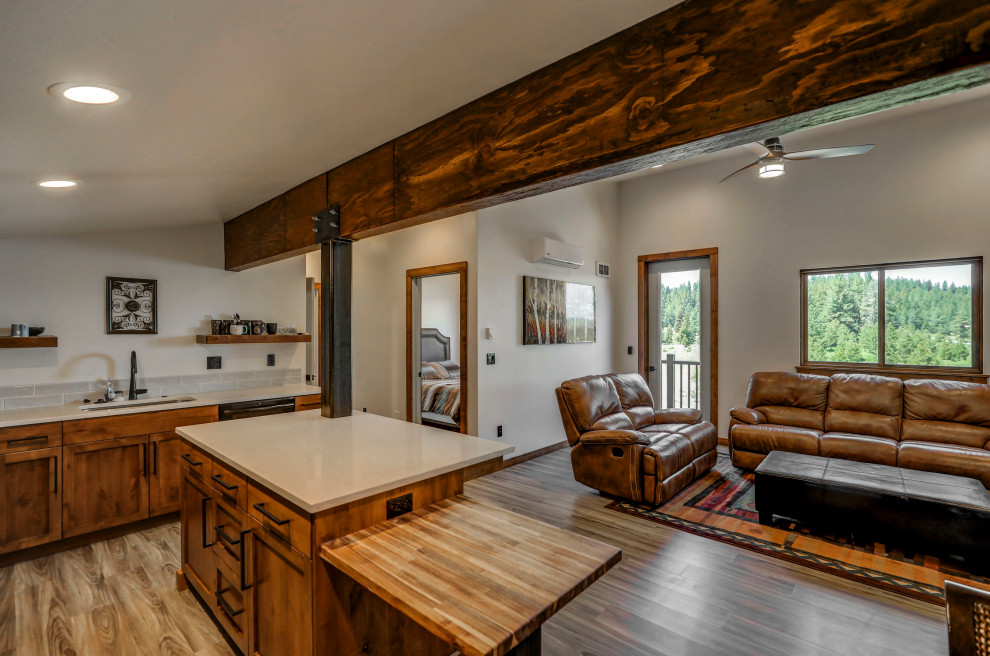 Kitchen - rustic kitchen idea in Boise