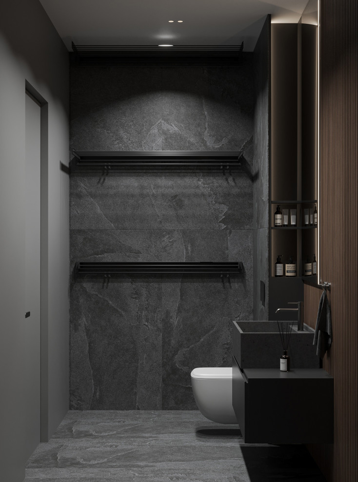 Темный минимализм в коттедже