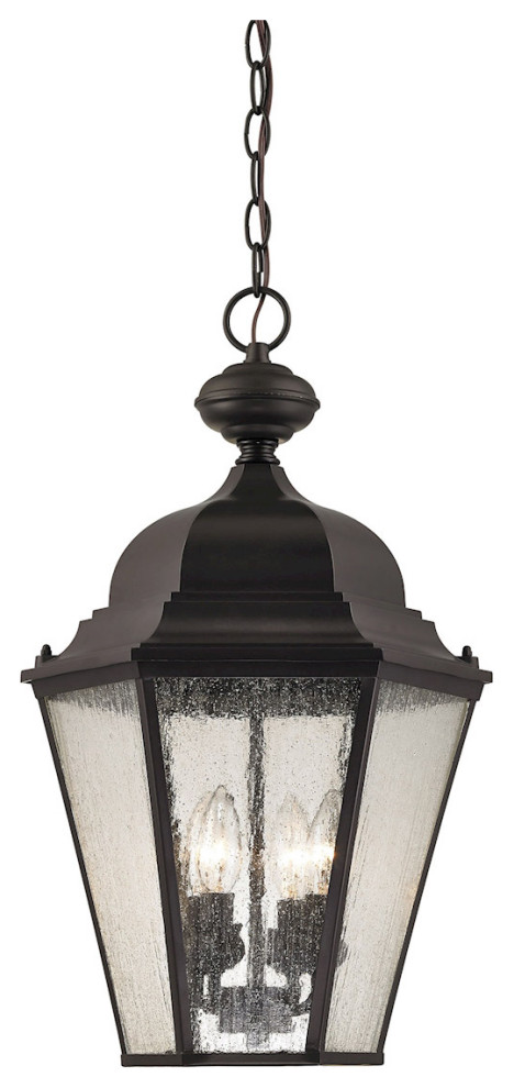 Cotswold 4 Light Outdoor Pendant or Chandeller, Oil Rubbed Bronze