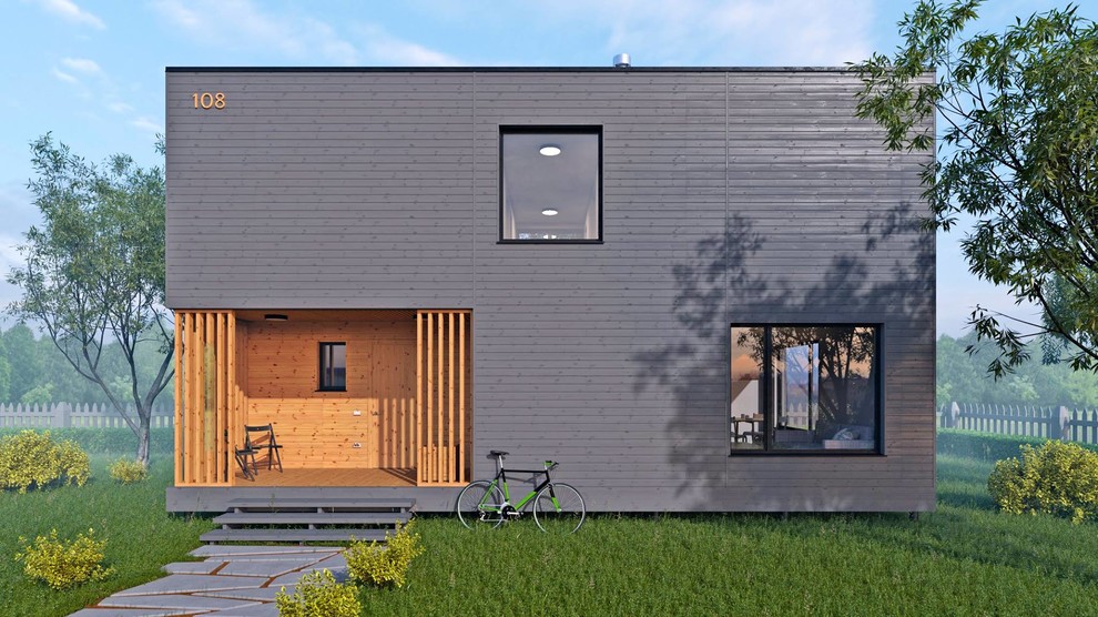 Двухэтажный дом 10.8 х 6.2 м. с тремя спальнями