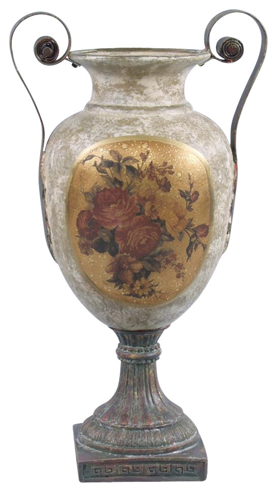 Double-Handled Earthenware Vase