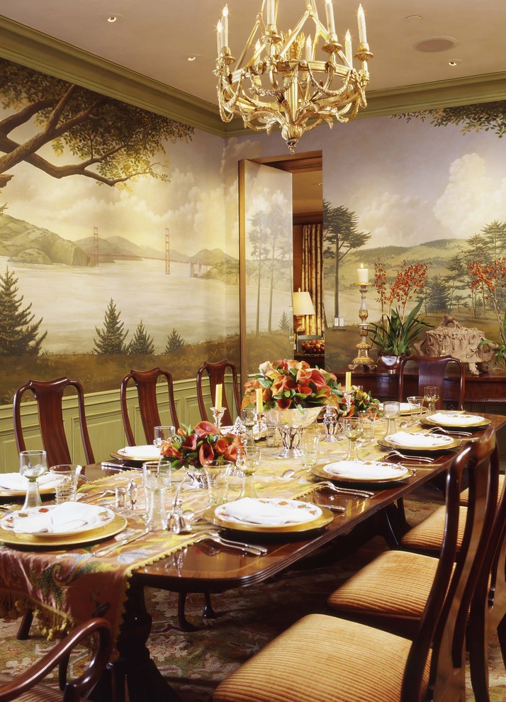 Inspiration for a traditional dining room in San Francisco.