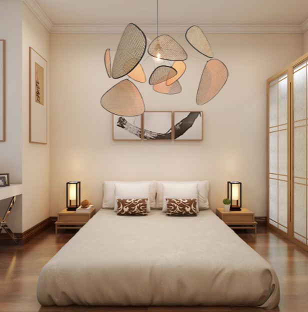 Japandi Aesthetic midcentury-bedroom
