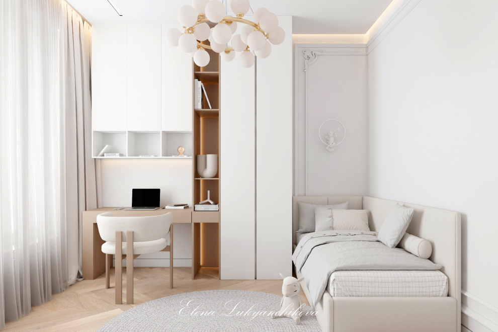 Интерьер детской для девочки ЖК Grand View, Петровский проспект