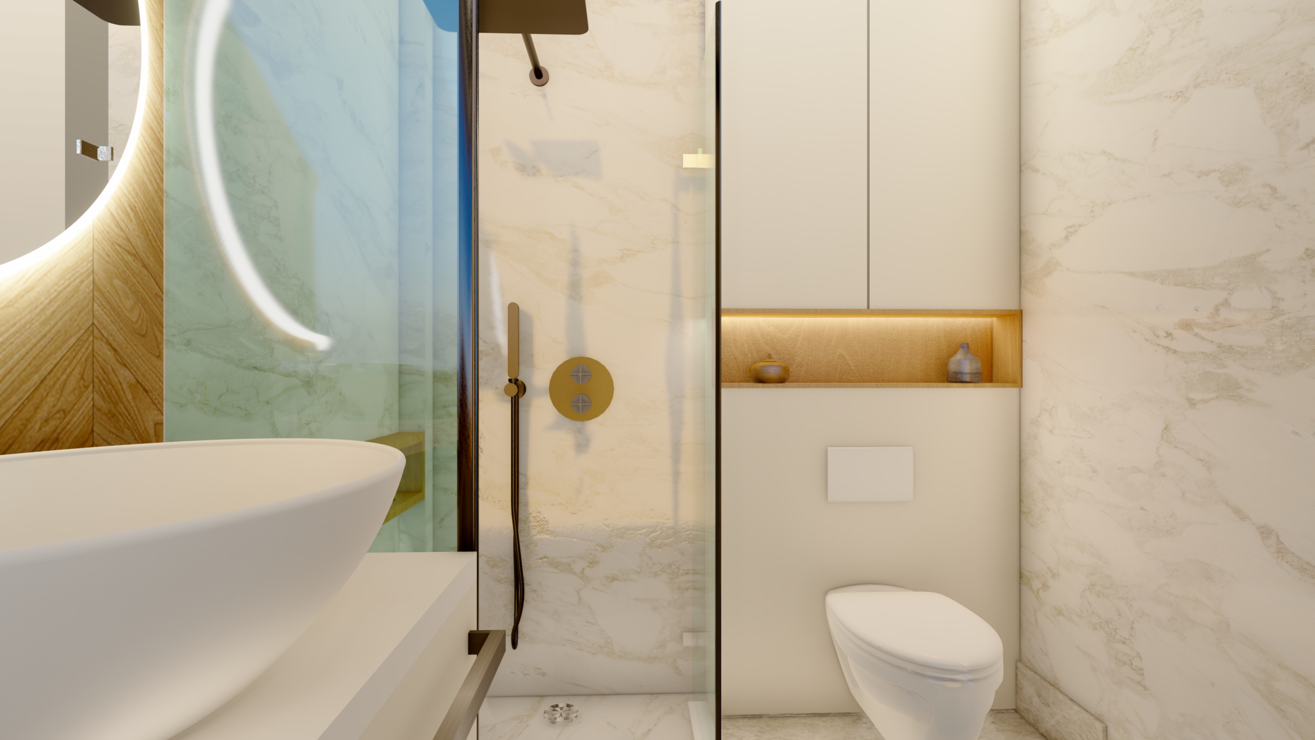 Airy Modern Bathroom in Tunbridge Wells