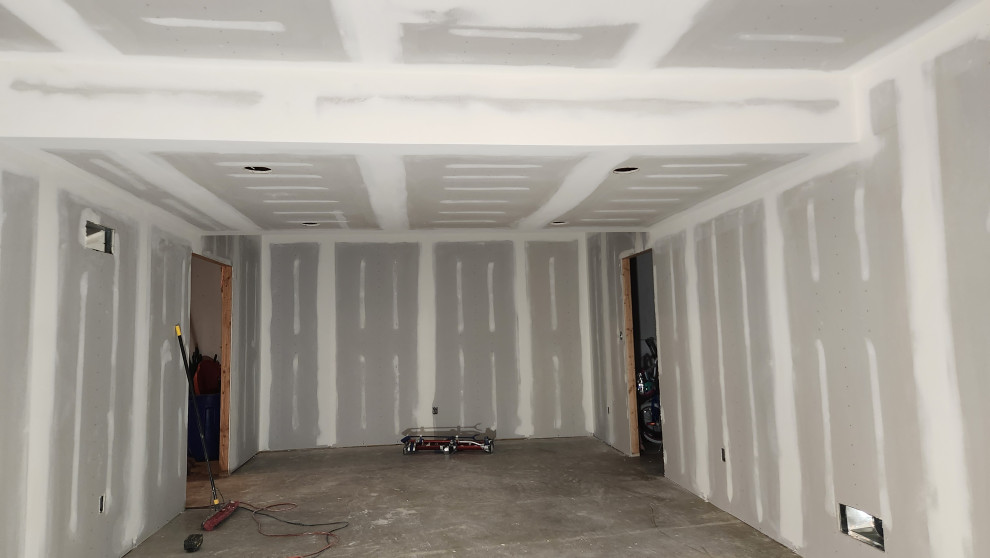 basement frame hang and finish