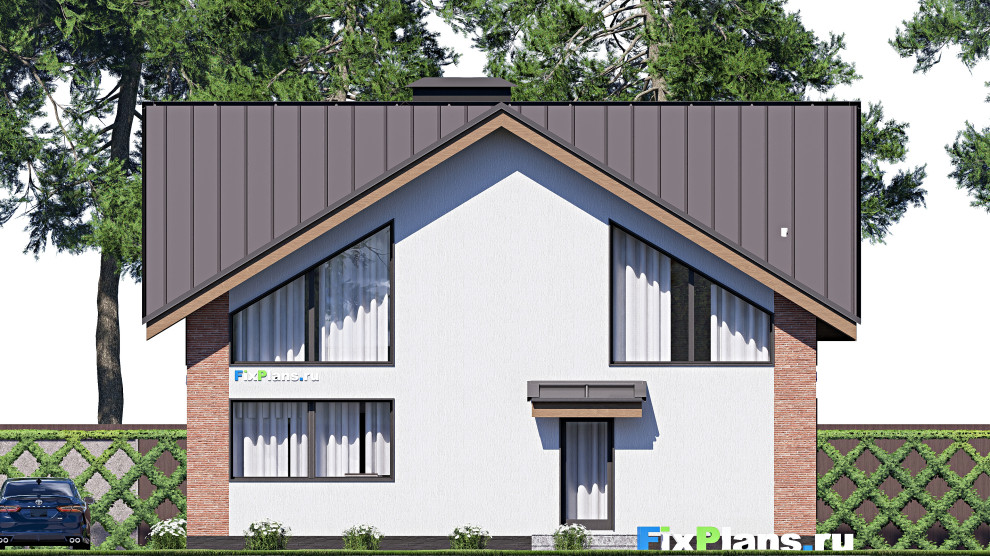 Проект дома с мансардой 11х8 м S81м2 F-18179