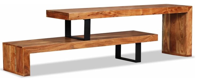 L@@K Monitor Stand Oak DARK WALNUT 30 x 11.25 x 4.88 TV Wood Riser Shelf NEW 