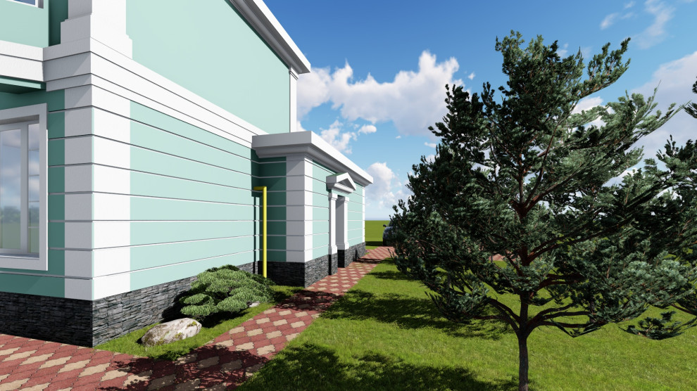 Аксонометрия реконструкции в кп "Новый мир"