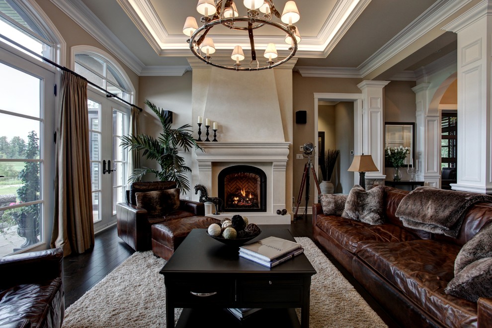 This is an example of a traditional living room in Montreal.