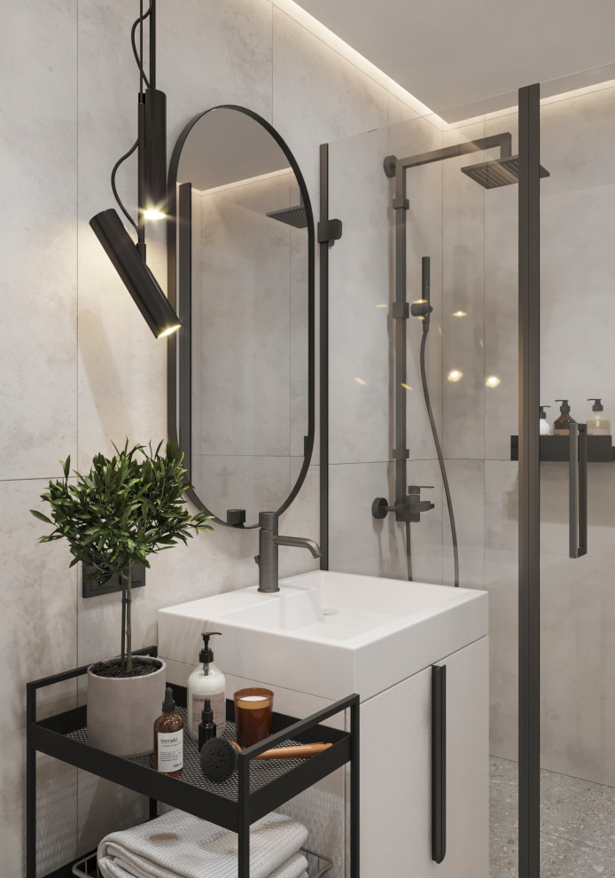 Дизайн  интерьера студии ЖК Аквамарин