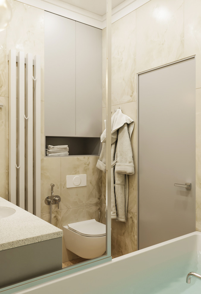 Дизайн ванной комнаты в ЖК Береговой