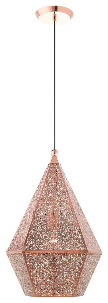 1 Light Pendant in Contemporary Style - 14.5 Inches wide by 22 Inches high