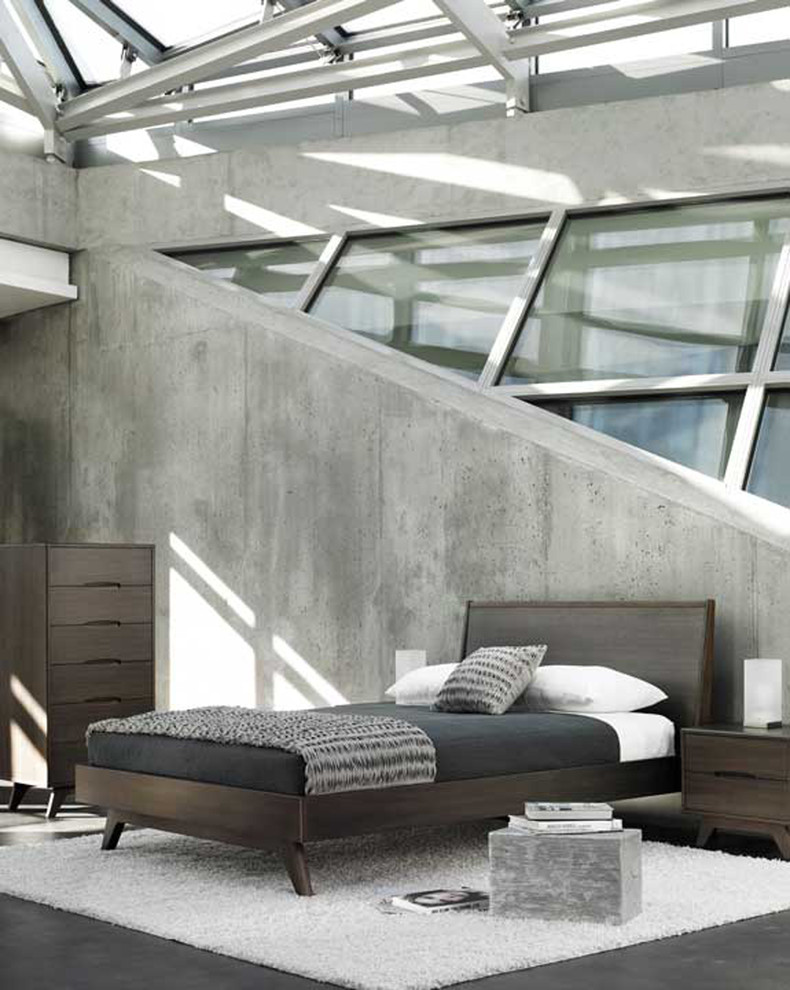 Inspiration for a contemporary bedroom in San Diego.