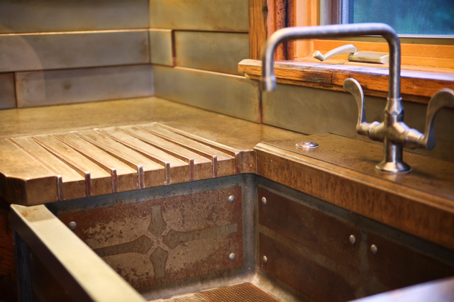 Fantini custom kitchen rustic-kitchen