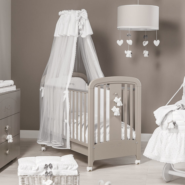 Italian Baby Nursery Cot In Brown Miro By Picci