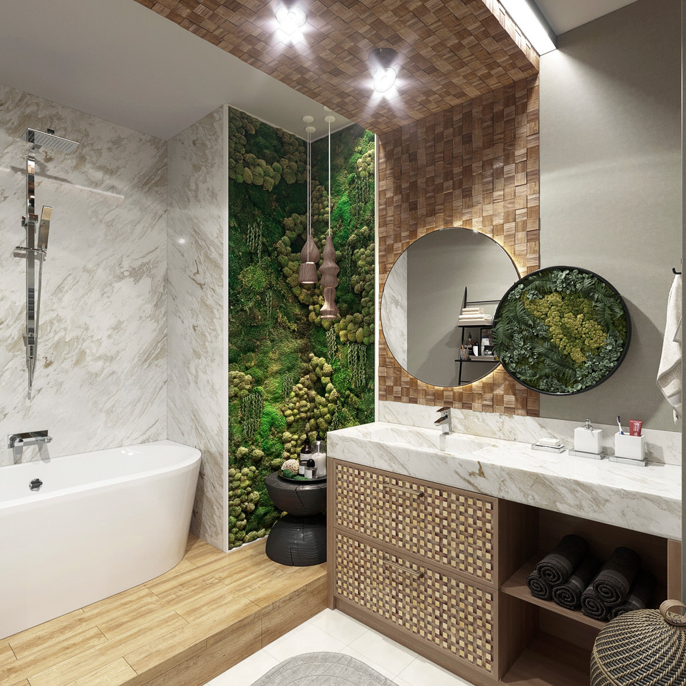 Трехкомнатная квартира в эко стиле на Приморском проспекте