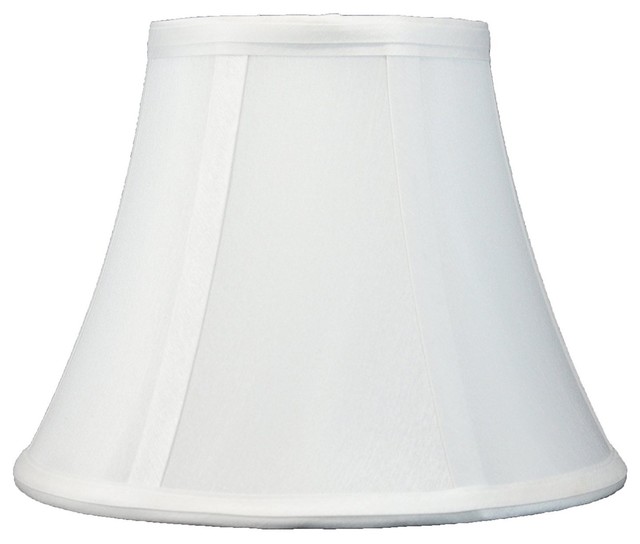 Faux Silk Bell Lamp Shade, 5x9x7", Off White