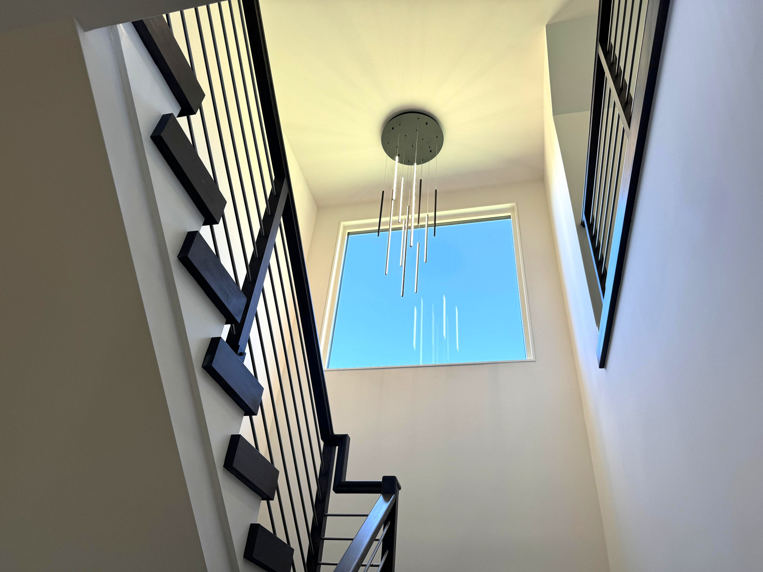 137_Transitional Maple Staircase with Stainless Steel Rail, Clifton, VA 2014