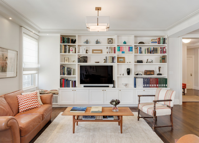 West End Ave Apartment nyklassisk-dagligstue