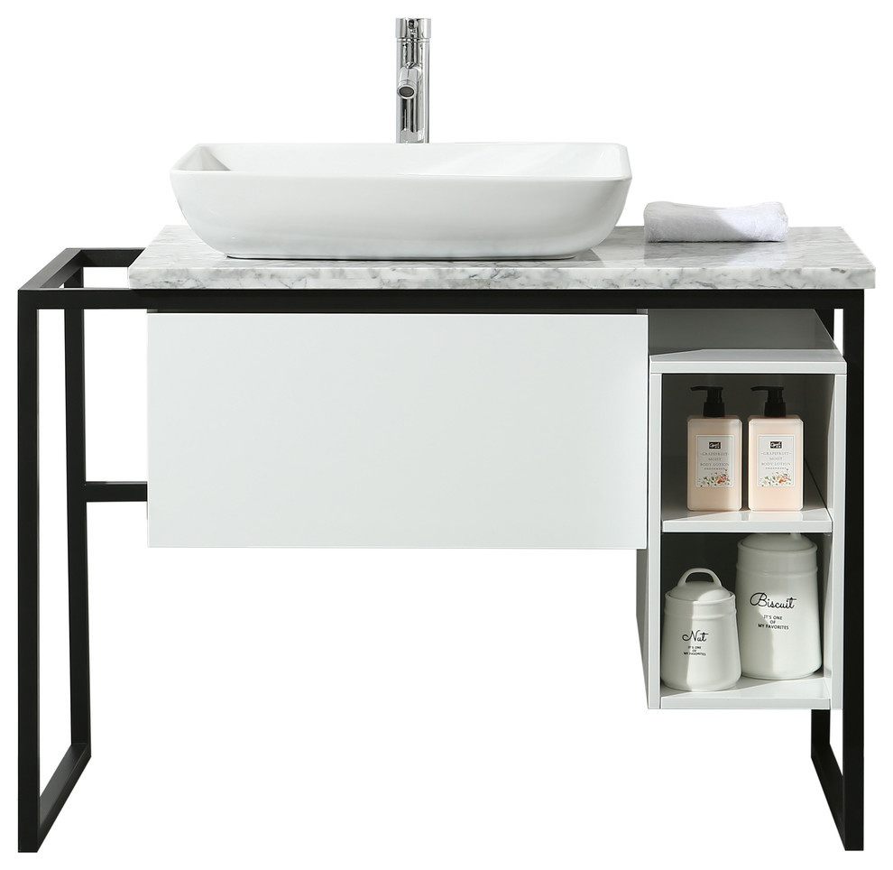 Stufurhome Icelander 43 Single Sink Bathroom Vanity Industrial Bathroom Vanities And Sink Consoles By Hedgeapple Houzz