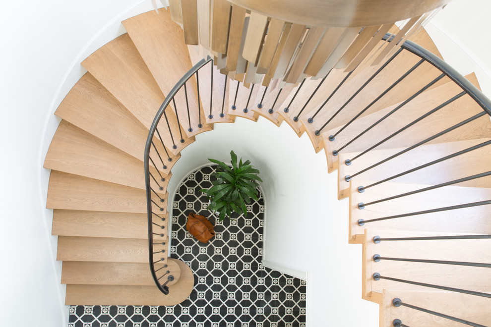 Inspiration for a transitional staircase in San Francisco.