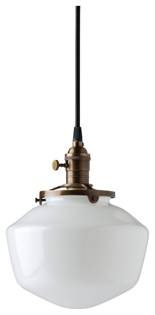 Schoolhouse Style 8 White Gl Shade Light Pendant U S Handmade Schoolhouse Style 8 White Gl Shade Light Pendant U S Handmade