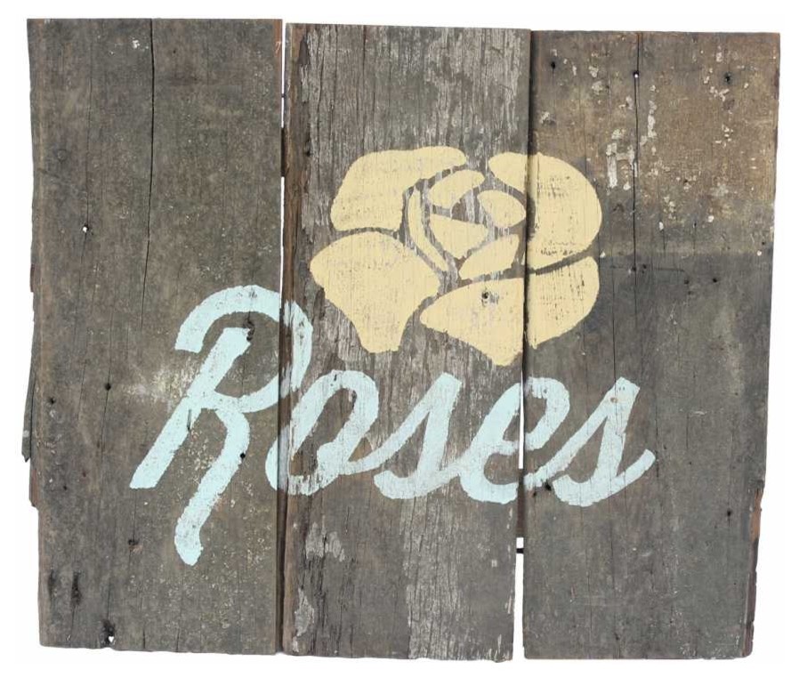 Roses Fence Sign