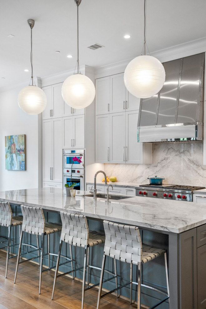 Huge transitional kitchen photo in Houston