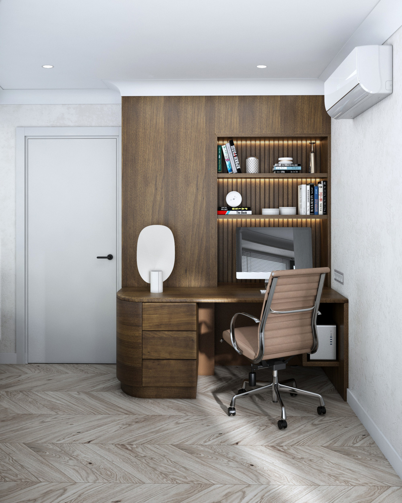 Спальня с кабинетом Интересная геометрия