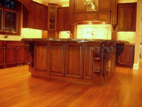 Large Island Corbels Traditional Kitchen Chicago By Follyn