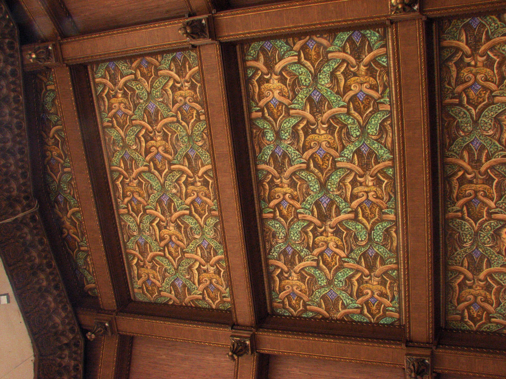 Роспись кессонов в гостиной