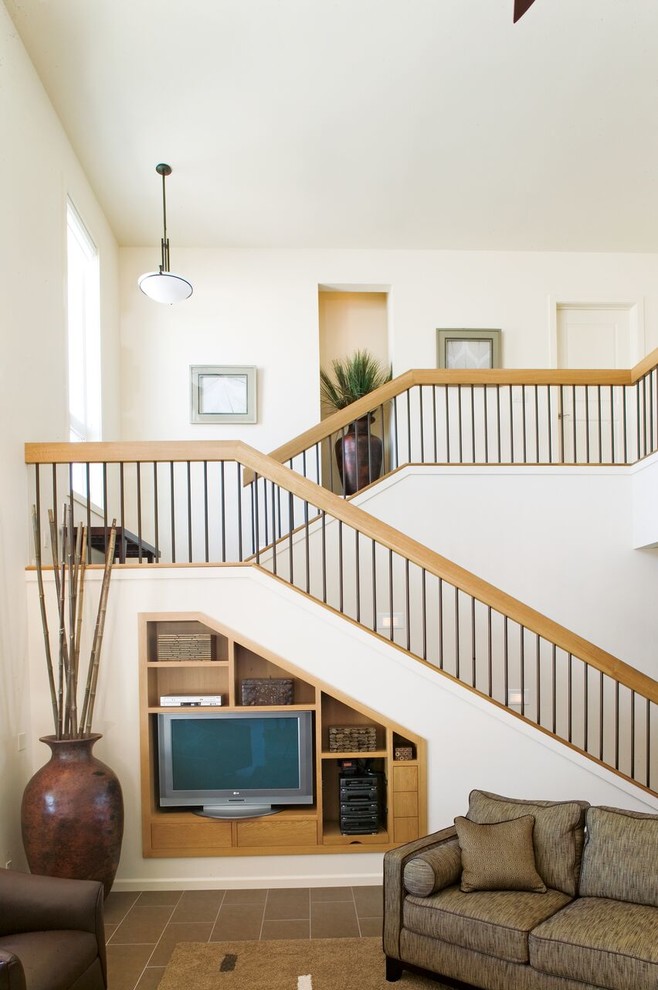 Transitional staircase photo in Seattle