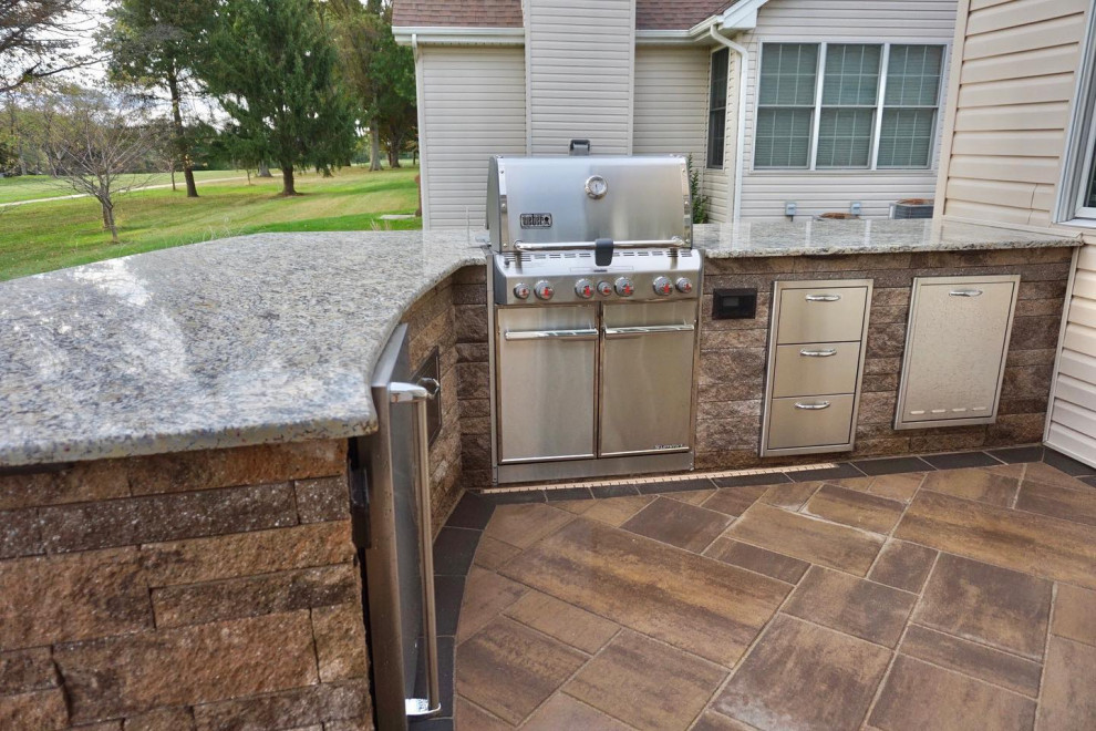 Manalapan, NJ:  Patio, Firepit, Water Feature, Outdoor Kitchen, Landscaping
