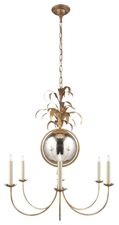E F Chapman Gramercy Medium Chandelier Gilded Iron