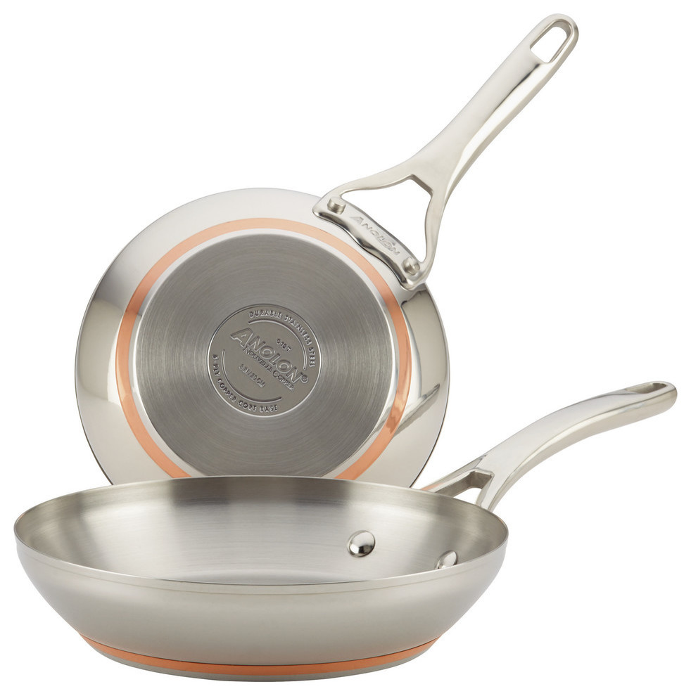 Nouvelle Copper Stainless Steel Twin Pack 8" And 91 and 2" French